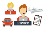 top navigation icon image for travel and reimbursement